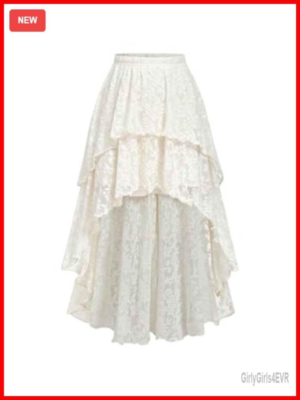 Women's Western Lace High Low Skirt Boho Cowgirl Country Festival